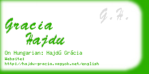 gracia hajdu business card